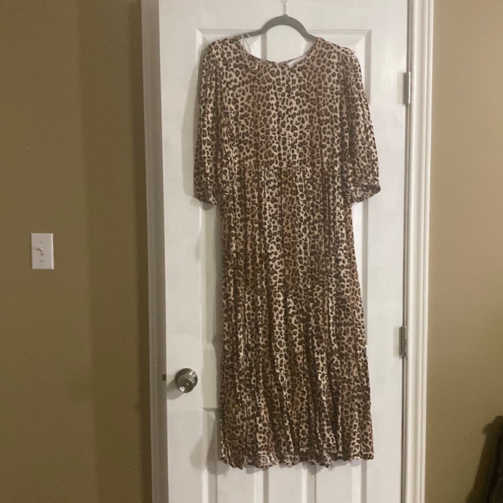 Carly Jean Los Angeles MIDI Cheetah Print Dress